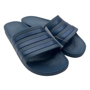 adidas Mens Adilette Navy/Blue Slip-On Cloudform Lightweight Shower Aqua Slides